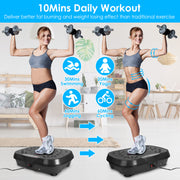 Vibration Exercise Machine – Whole Body Fitness Plate with 120 Speeds, 1–20 Min Timer, Resistance Bands & Remote Control – 330 lbs Max Load