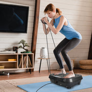 Vibration Exercise Machine – Whole Body Fitness Plate with 120 Speeds, 1–20 Min Timer, Resistance Bands & Remote Control – 330 lbs Max Load