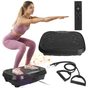 Vibration Exercise Machine – Whole Body Fitness Plate with 120 Speeds, 1–20 Min Timer, Resistance Bands & Remote Control – 330 lbs Max Load